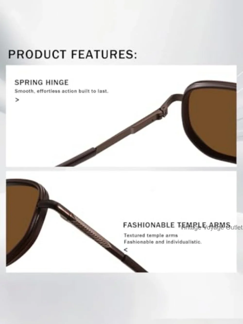 Polarized UV400 Square Aviator Sunglasses Metal Frame Retro Shades Driving Beach